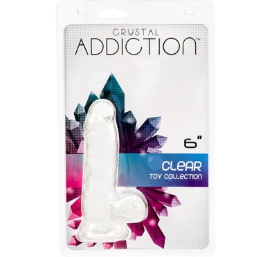 Dildo - Addiction Crystal Addiction Clear Dong 15 cm